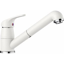 Daras s - Robinetterie d'évier avec douchette extractible, blanc 517735 - Blanco