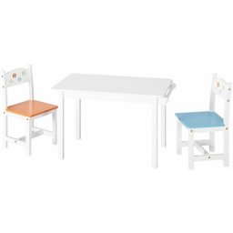 Furchen - Ensemble table et 2 chaises pour enfants Table de salle à manger Table d'activités pour