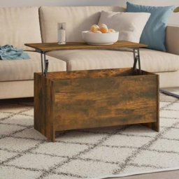 Elegant-Stil Table basse Chêne fumé 102x55,5x52,5 cm Bois d'ingénierie,pour Salon/Jardin,Montage