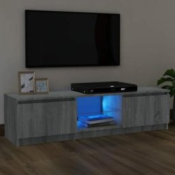 Kalisse - Banc tv Moderne - Meuble tv avec lumières led Sonoma gris 120x30x35,5 cm FR5803