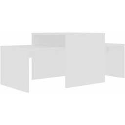 Ensemble de Tables basses de salon, Tables Café, Blanc 100x48x40 cm Aggloméré OIB8848E - Blanc