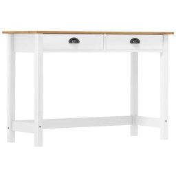 Console Table d'appoint - Meuble d'entrée Hill Range avec 2 tiroirs 110x45x74 cm Pin solide