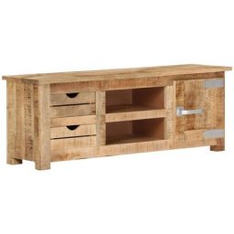 Vidaxl - Meuble tv 110x30x40 cm Bois de manguier brut Brun