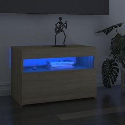 Maisonchic - Meuble tv avec lumières led | Banc tv Armoire de rangement Chêne sonoma 60x35x40 cm