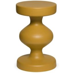 Table d'appoint, bout de canapé, table de chevet en métal, moutarde, Hawa Ø29,5 x H 47cm - Moutarde