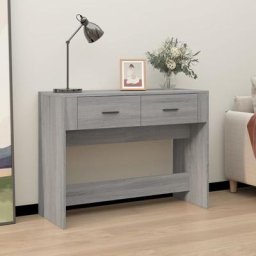Console Table d'appoint - Meuble d'entrée Sonoma gris 100x39x75 cm Bois d'ingénierie BV524865