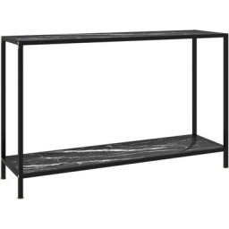 Table console Noir 120x35x75 cm Verre trempé