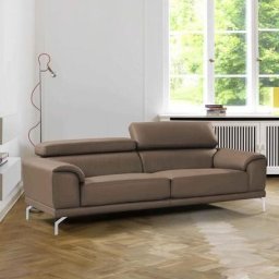 Carlo - Canapé design marron 2 places - Marron