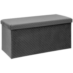 Pouf double pliant Mix n Modul velours gris - 5 five simply smart - Gris