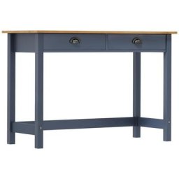 Table salon Moderne - Table console avec 2 tiroirs Gris 110x45x74 cm Pin solide FR82503