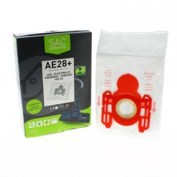 Sac microfibre adaptable par 4 HEAE28+ pour Aspirateur AEG, ALFATEC, BLUESKY, BSK, DIRT DEVIL