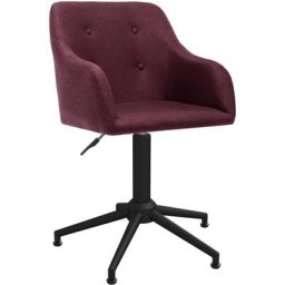 Chaise pivotante de bureau Violet Tissu Vidaxl Violet