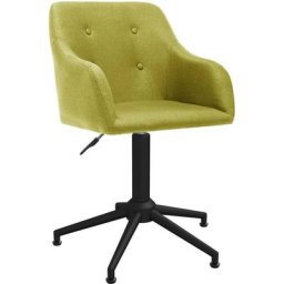 Chaise pivotante de bureau Vert Tissu Vidaxl Vert