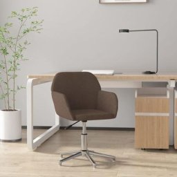 Chaise de bureau pivotante | Fauteuil de bureau Ergonomique Taupe Tissu 17993 - Taupe