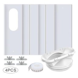 Lot de 4 Kit Calfeutrage Climatiseur Mobile, Accessoire de climatiseur mobile, avec Interface Plate
