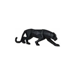 Statue Panthère Noire Sculpture Moderne Léopard Statue Géométrique Animal Résine Ornement Salon