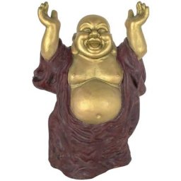 Figure de figurines de Bouddha Bouddha heureux Bouddhas 32x54x82cm 68486 - Dorado - Signes Grimalt