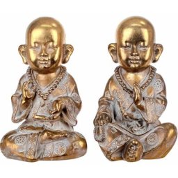 Signes Grimalt - Figure de figurines de Bouddha Bouddha Set 2 unités Bouddha Gold 10x11x16cm 23973