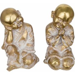 Signes Grimalt - Figure de figurines de Bouddha Bouddha Set 2 unités Buddhas Golden 11x11x18cm