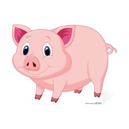 Figurine en carton Cochon rose a.k.a Glücksschwein 60 cm