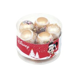Lot de 10 Boules de Noël - Disney Minnie - Or / Dorée - 6 cm