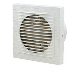 Ventilateur de salle de bain Silencieux 100mm Avec chicane de retour Ventilateur mural 10cm - Blanc
