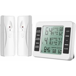 Thermomètre Frigo, Thermometre Réfrigérateur avec Alarme Congélateur, Thermomètre Intérieur