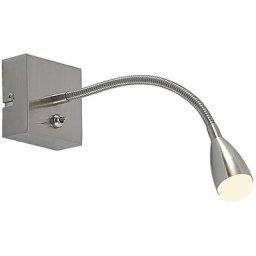 Led Applique Murale 'Jolka' en métal pour chambre à coucher - nickel satiné