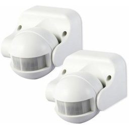 Lot de 2 Détecteurs de Mouvement Mural Infrarouge IP44