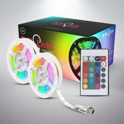 Bande led 6m, silicone, rgb, télécommande, autocollant, changement de couleur, raccourcissable,