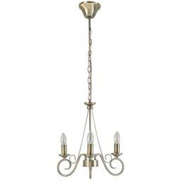 Lindby - Lustre à intensité variable 'Marnia' en métal pour salon & salle à manger - laiton ancien
