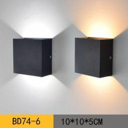 Applique murale extérieure/intérieure noire, lumière réglable vers le haut et vers le bas Design