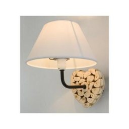 Applique Rustique Coeur Bois - Écru