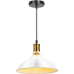 Suspension Lustre Rétro Design en Métal E27 Lampe Plafonnier Luminaire pour Chambre Couloir
