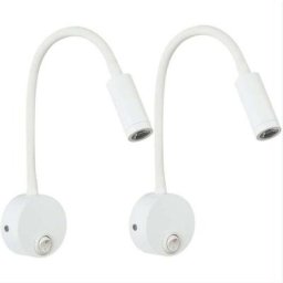 Applique chambre, liseuse led murale, lot de 2 appliques murales avec interrupteur col de cygne 3