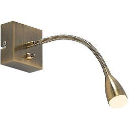 Led Applique Murale 'Jolka' en métal pour chambre à coucher - laiton ancien