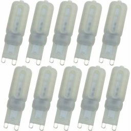 Ampoule LED G9 Lot de 10 ampoules LED G9 blanc froid 5500 K équivalent à une ampoule halogène 30 W