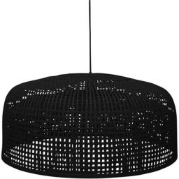 Lampe à suspension de plafond - Bambou - Noir - 30x65x65 cm - Construct - Noir