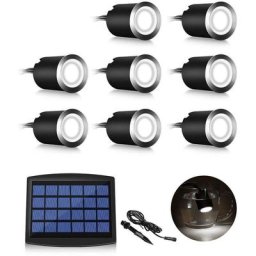 Lot de 8 Mini Spot led Spot encastrable au sol à led solaire , lampadaire encastré 3W pour
