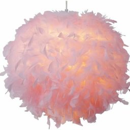 Ombre légère plume Abat-jour pour plafonnier suspendu, lampe de table, lampadaire (20 cm, rose)