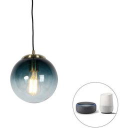 Pallon - led Suspension Art Deco - 1 lumière - ø 20 cm - Bleu - Art Deco - Éclairage intérieur