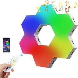 Panneau led Hexagone Murale Lampe - Smart rgb Modulaires Light Contrôle Tactile avec App