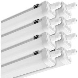 Lot de 8 Reglettes led Etanche Panama 120cm 40W IP65 Interconnectable Température de Couleur: Blanc