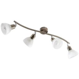 Led Plafonnier 'Paulina' en métal pour salon & salle à manger - blanc albâtre, nickel satiné