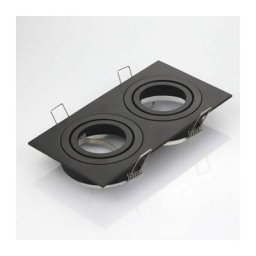 Meilleure vente de support de spot en aluminium Double tête Double tête cadre carré blanc argenté