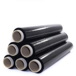 Koem - pack de 6 rouleaux de film e'tirable manuel noir cm 50x250 m pour l'emballage, l'expe'dition