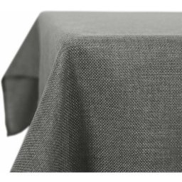 Lot de 1 Nappe Imperméable Anti Tache Rectangulaire Effet Lin pour Table, 140x250 cm, Gris - Gris