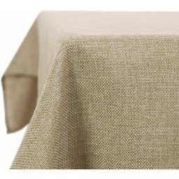 Lot de 1 Nappe Imperméable Anti Tache Rectangulaire Effet Lin pour Table, 130x280 cm, Lin - Lin