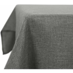 Deconovo Lot de 1 Nappe Imperméable Anti Tache Rectangulaire Effet Lin pour Table, 150x150 cm, Gris