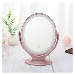 Miroir Grossissant Double Face Miroir Maquillage avec Lumières led, Rotation à 360°, écran Tactile